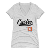 Starlin Castro Women's V-Neck T-Shirt | 500 LEVEL