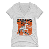 Starlin Castro Women's V-Neck T-Shirt | 500 LEVEL