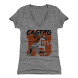 Starlin Castro Women's V-Neck T-Shirt | 500 LEVEL